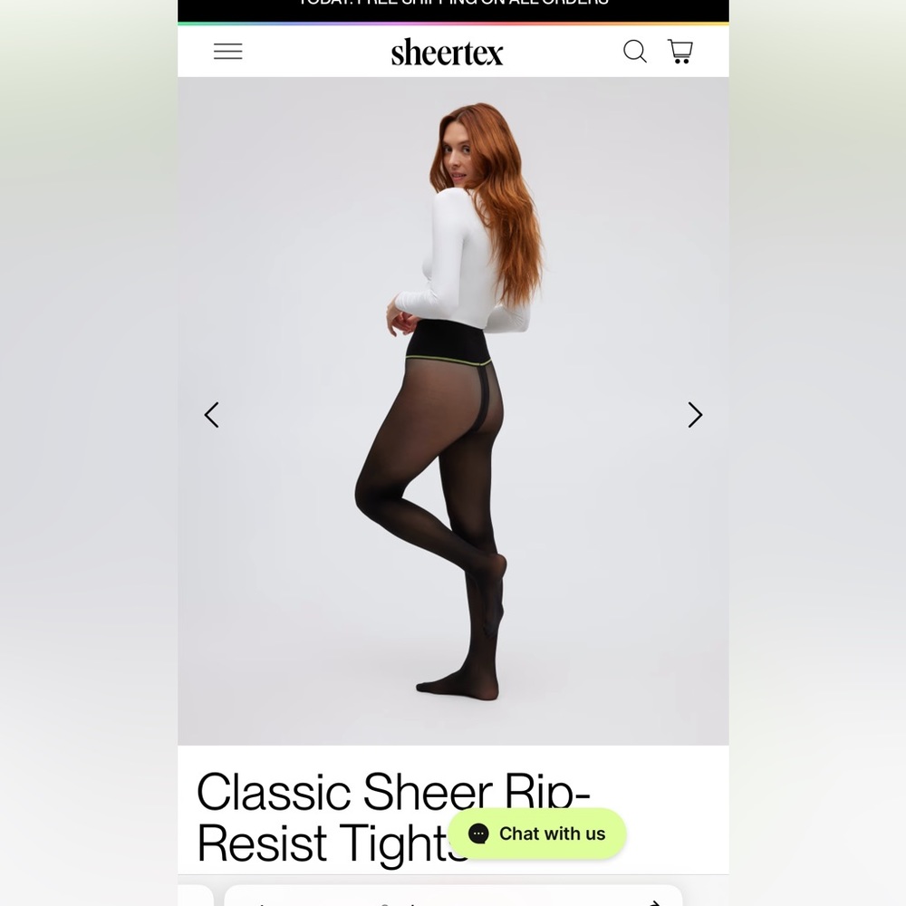 Sheertex rip resist classic sheer tight (never worn before)